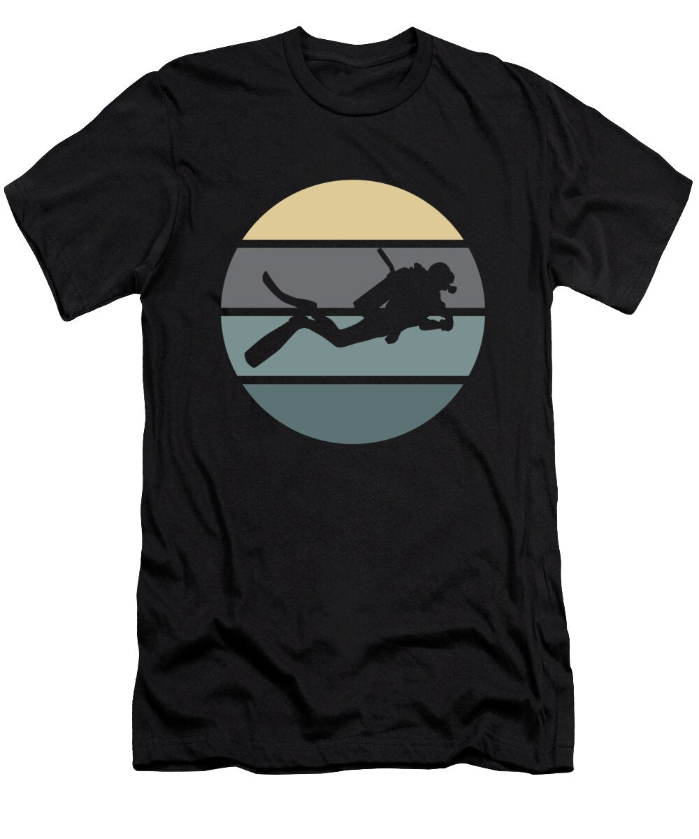 Diving Retro Scuba Diving Snorkeling Diver Designtonne Germany T-Shirt