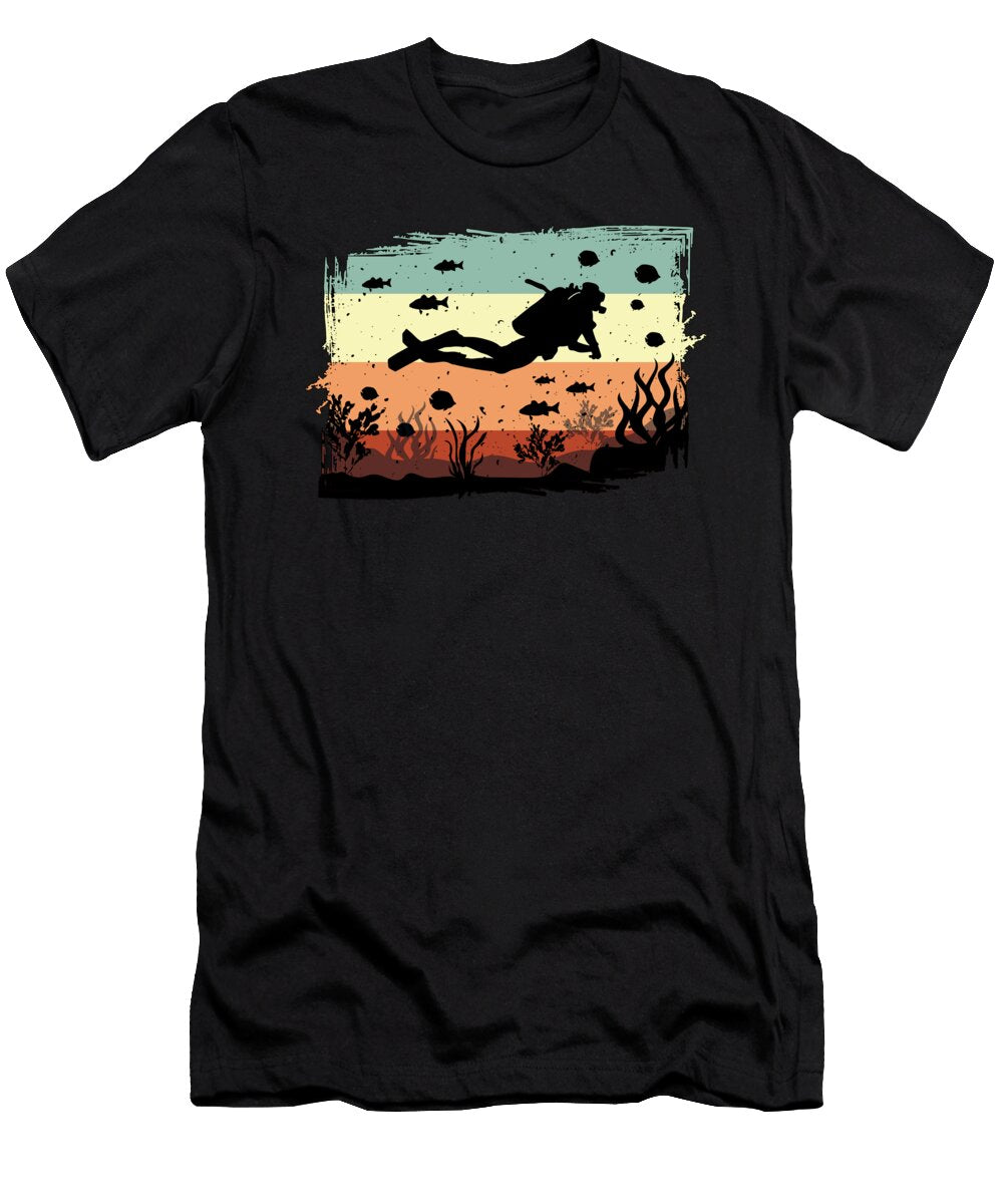 Diving Scuba Diving Diver Retro Funny Gift Idea Tshirtconcepts Marvin Poppe T-Shirt
