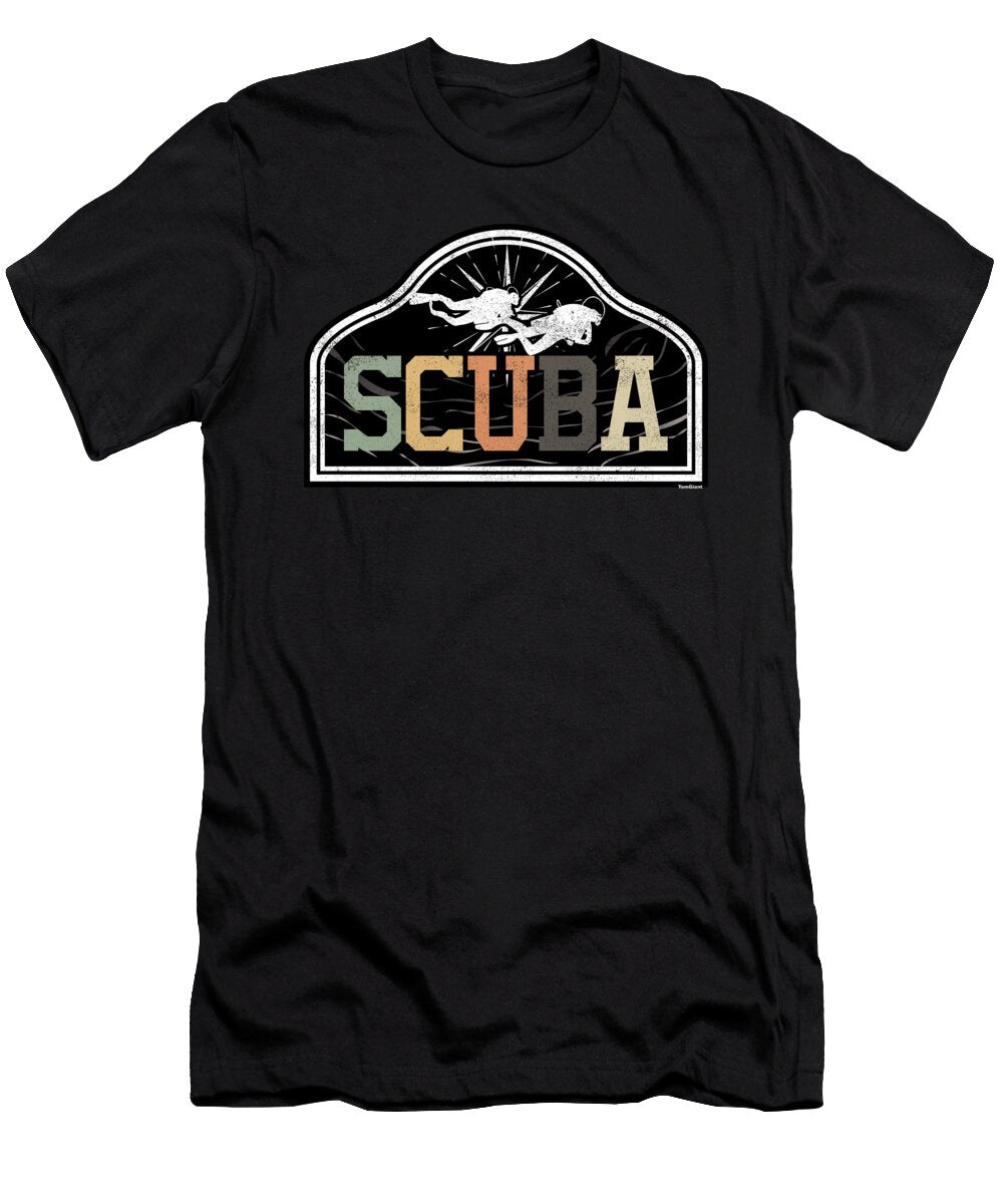 Diving Surfing Swimming Surfers Scuba Distressed Vintage Underwater Gift Thomas Larch T-Shirt