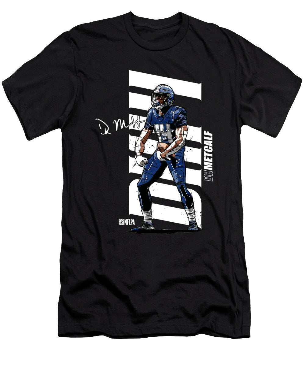 Dk Metcalf Seattle Seahawks Drawing Signature Th T-Shirt