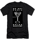 Do Not Panic Drink Martini Black Wingsdomain Art and Photography T-Shirt
