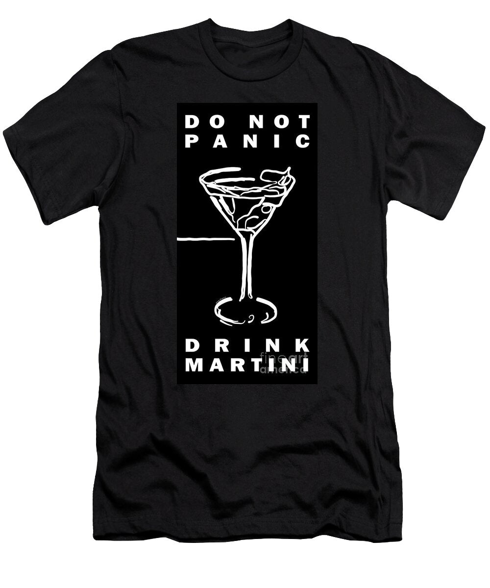 Do Not Panic Drink Martini Black Wingsdomain Art and Photography T-Shirt