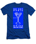 Do Not Panic Drink Martini Blue Wingsdomain Art and Photography T-Shirt