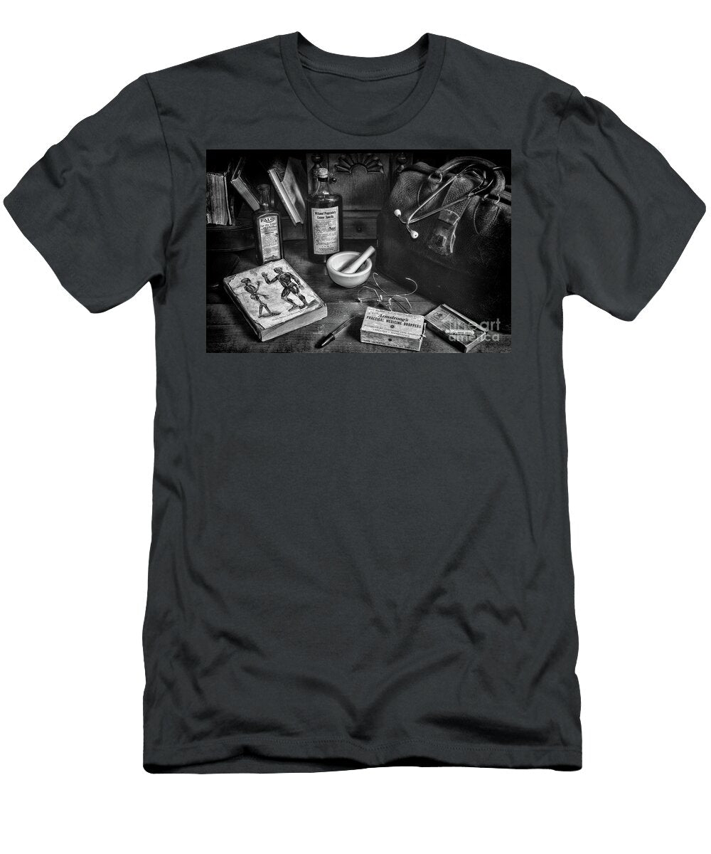 Doctor the Doctors Bag Black and White Paul Ward T-Shirt