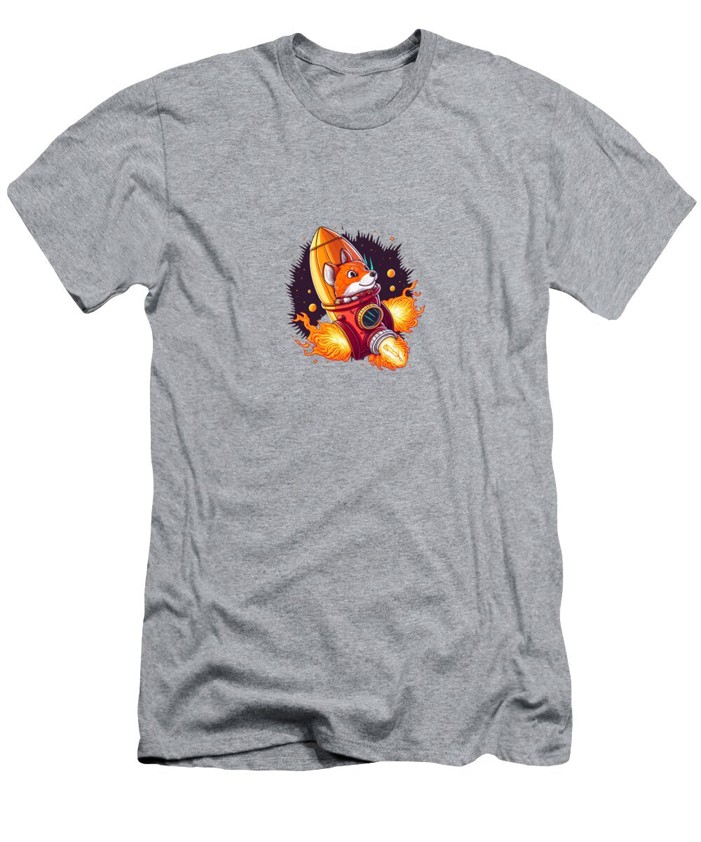 Dog Flying on a Rocket Creature Kailooma X Thedol T-Shirt