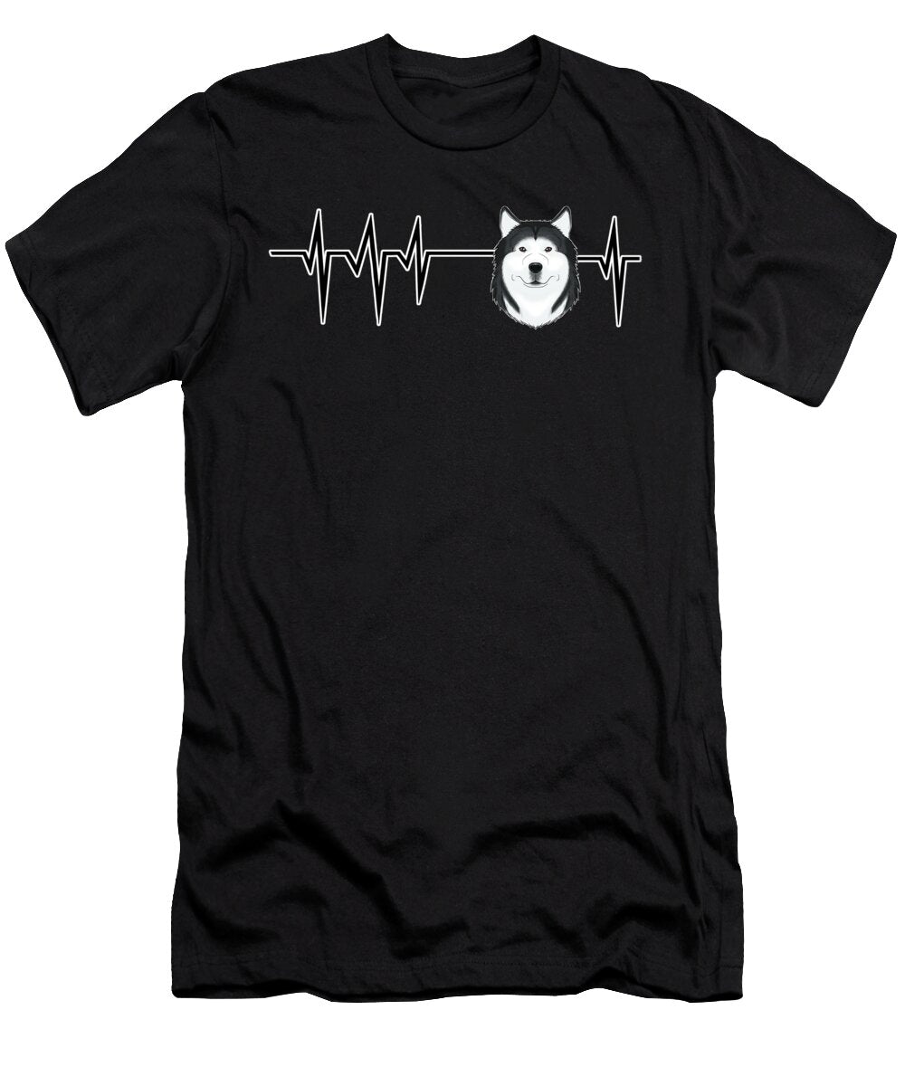Dog Heartbeat I Funny Husky Maximus Designs T-Shirt