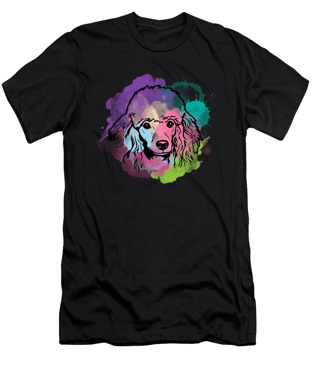 Dog Lover I Splash Art Poodle Maximus Designs T-Shirt