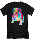 Dog Lover Womens Colorful Cool English Bulldog Shannon Nelson Art T-Shirt