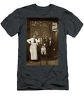 Dog on a Bar Stool with Bartender and an Other Man in Front of a California Views Mr Pat Hathaway Archives T-Shirt