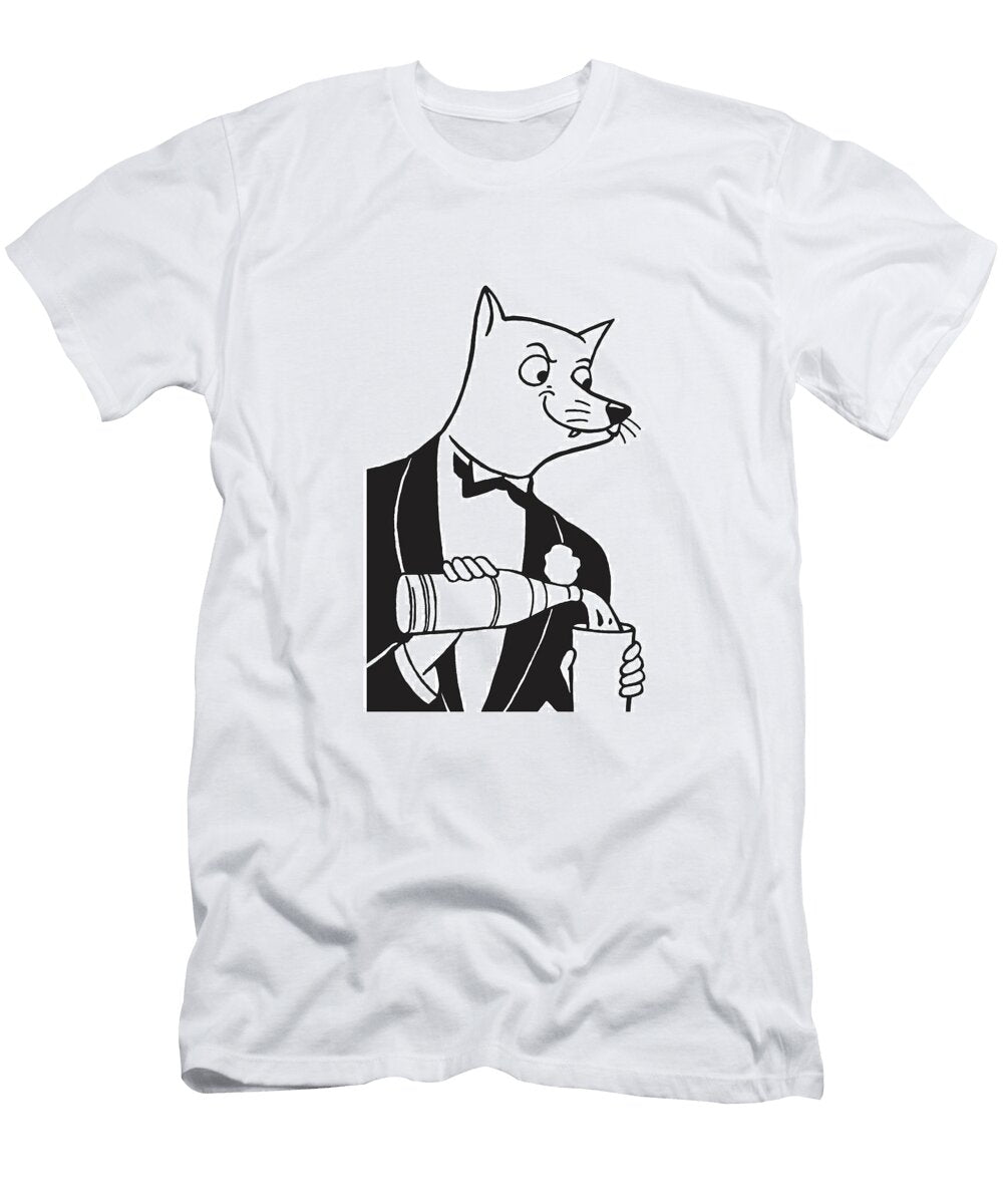 Dog Pouring Drink Csa Images T-Shirt