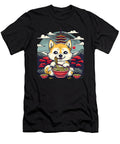Dog Ramen Bowl Pagoda Tower Sakura Tree Dog Art Zyneu Gangd T-Shirt