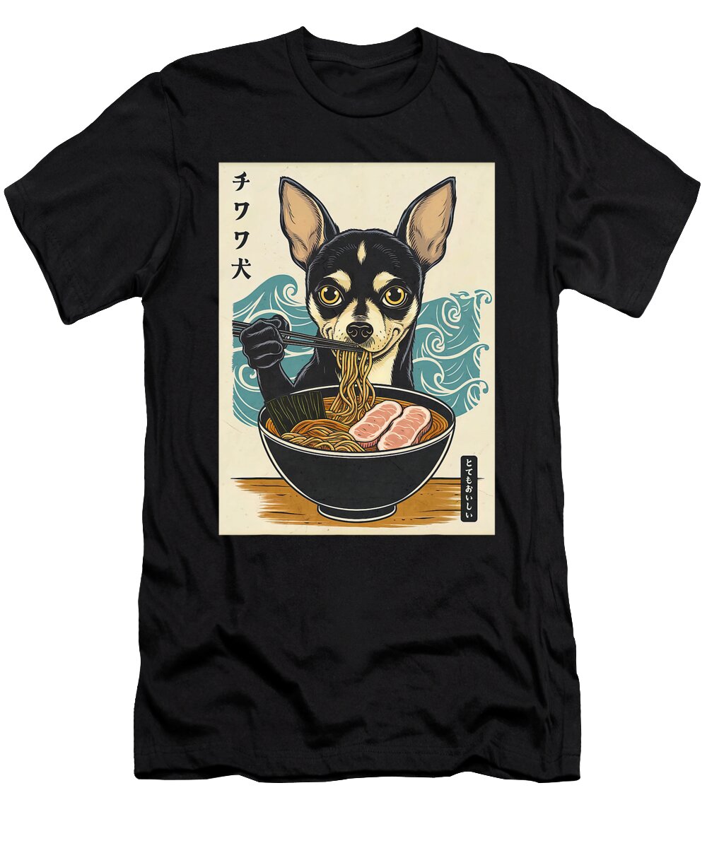 Dog Ramen Japanese Cute Kawaii Chihuahua Eat Zyneu Gangd T-Shirt