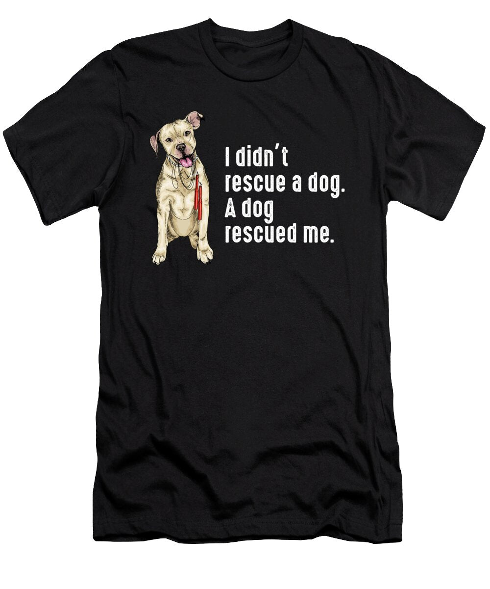 Dog Rescued Me Dogs Owner Breed Pet Puppy Paw Gift Thomas Larch T-Shirt