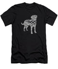 Dog Silhouette Word Cloud Laura Ostrowski T-Shirt