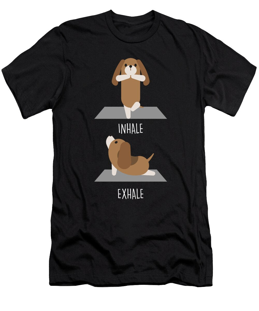 Dog Yoga Inhale Exhale Dogs Breed Owner Puppy Gift Thomas Larch T-Shirt
