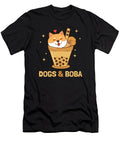 Dogs and Boba Dog Daddy Dog Mom Dogfather Shiba Inu Dog Graphics Lab T-Shirt