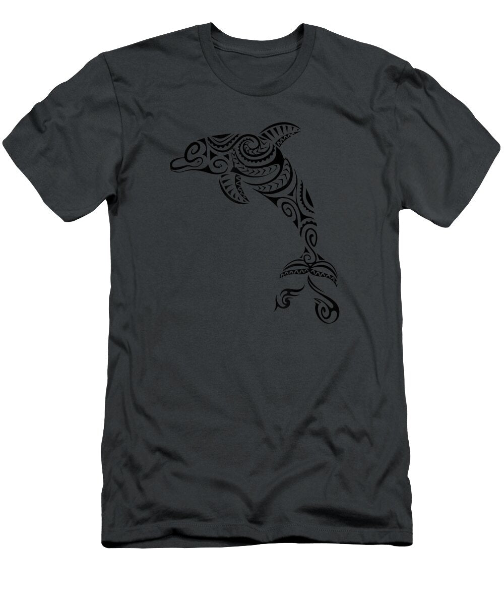Dolphin Maori Polynesian Tattoo Porpoise Scuba Diving Diver Teodor6rafae T-Shirt