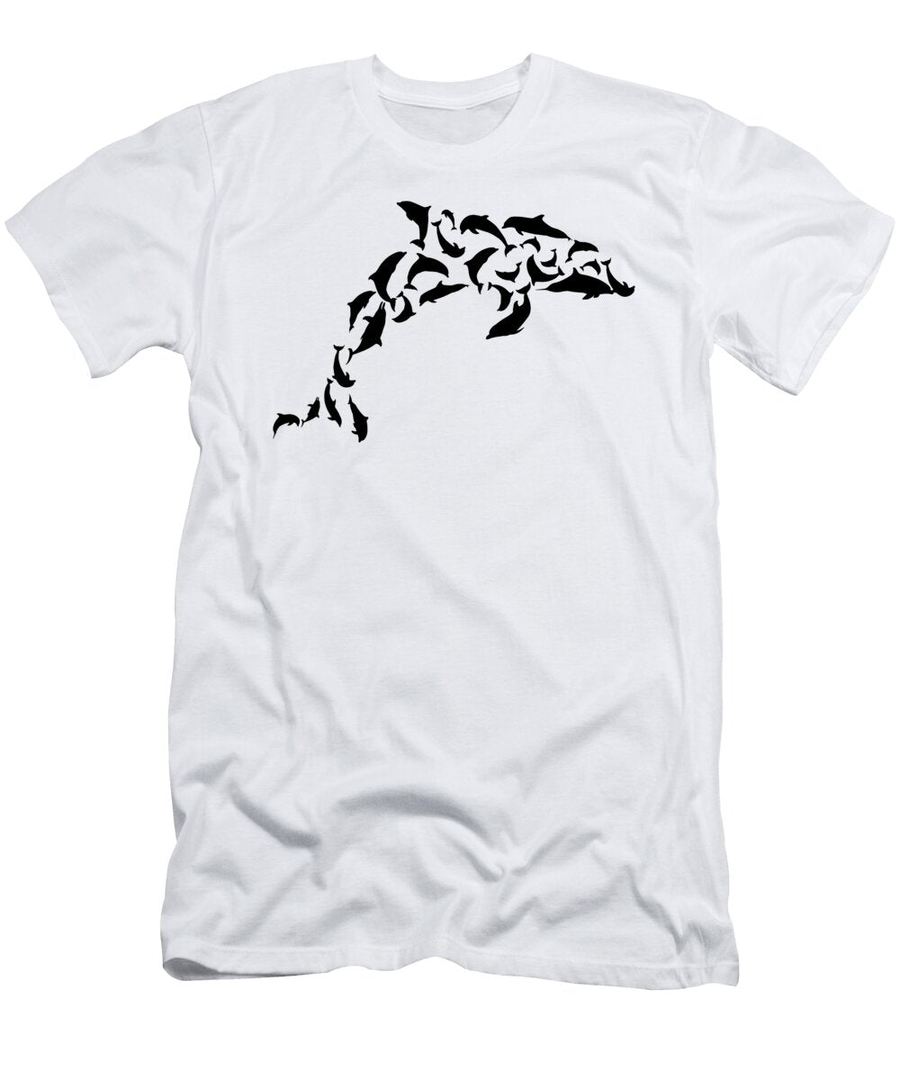 Dolphin Swarm Dolphin Shape Ocean Sea Marine Biologist Toms Store T-Shirt
