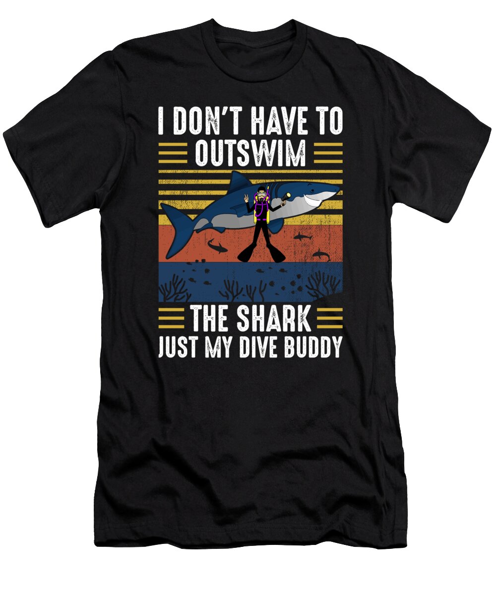 Dont Have to Outswim the Shark Honey Shop Art T-Shirt