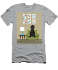 Doodle Dog in Green Chair Donna Mibus T-Shirt