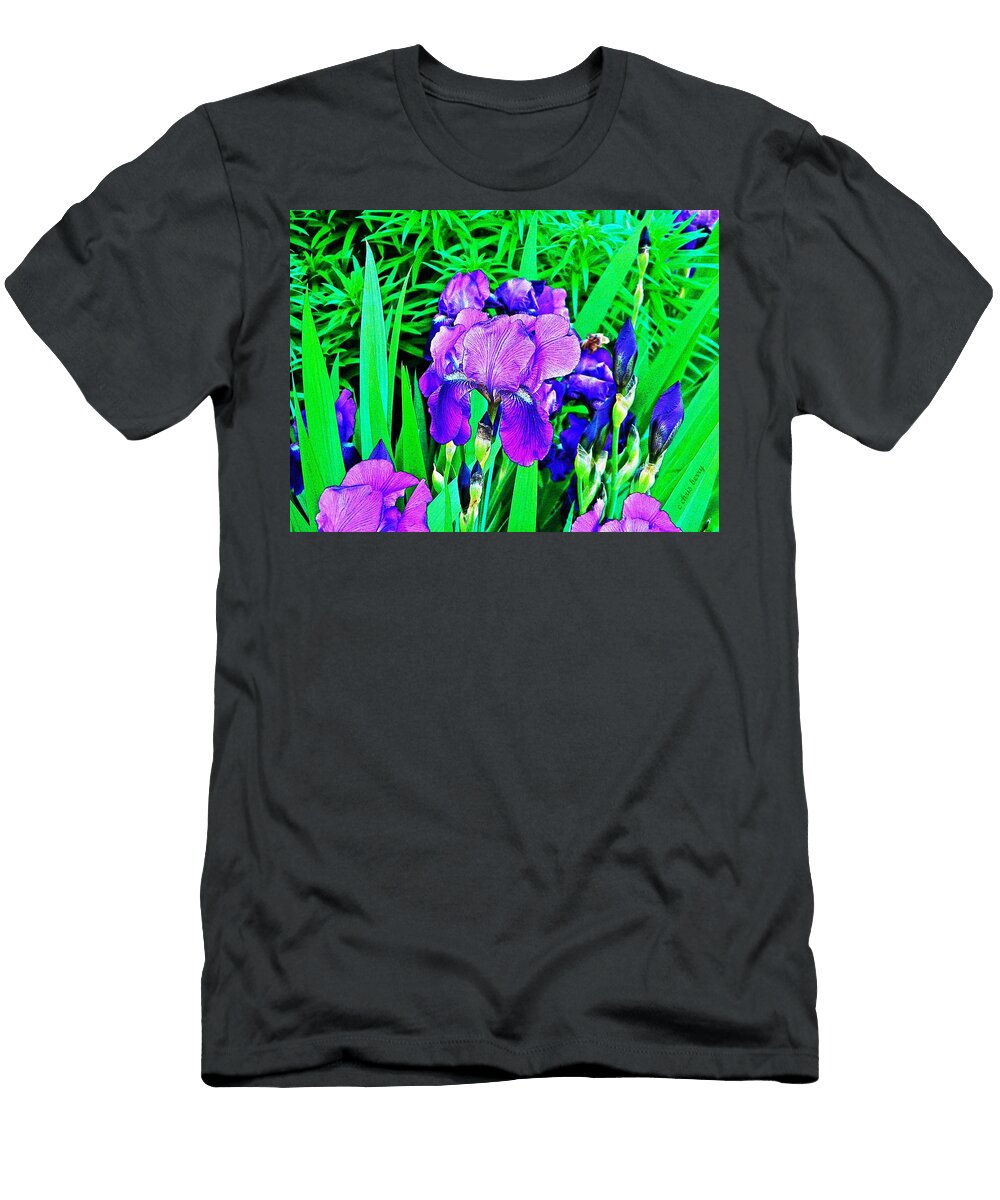 Double Blooming Iris Chris Berry T-Shirt