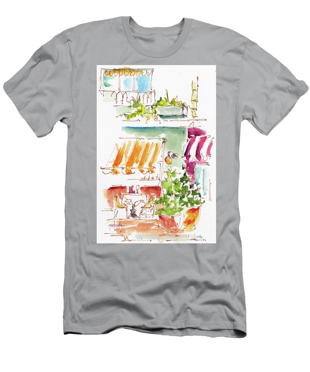 Down Cour Du Commerce Saint Andre Paris in the Rain Pat Katz T-Shirt