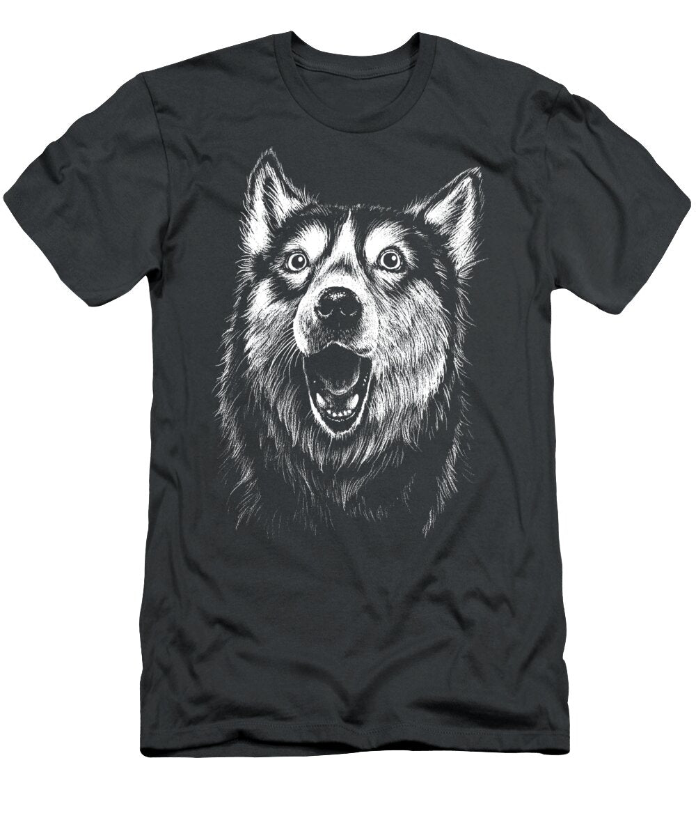 Dramatic Husky Portrait Creating Creatures T-Shirt