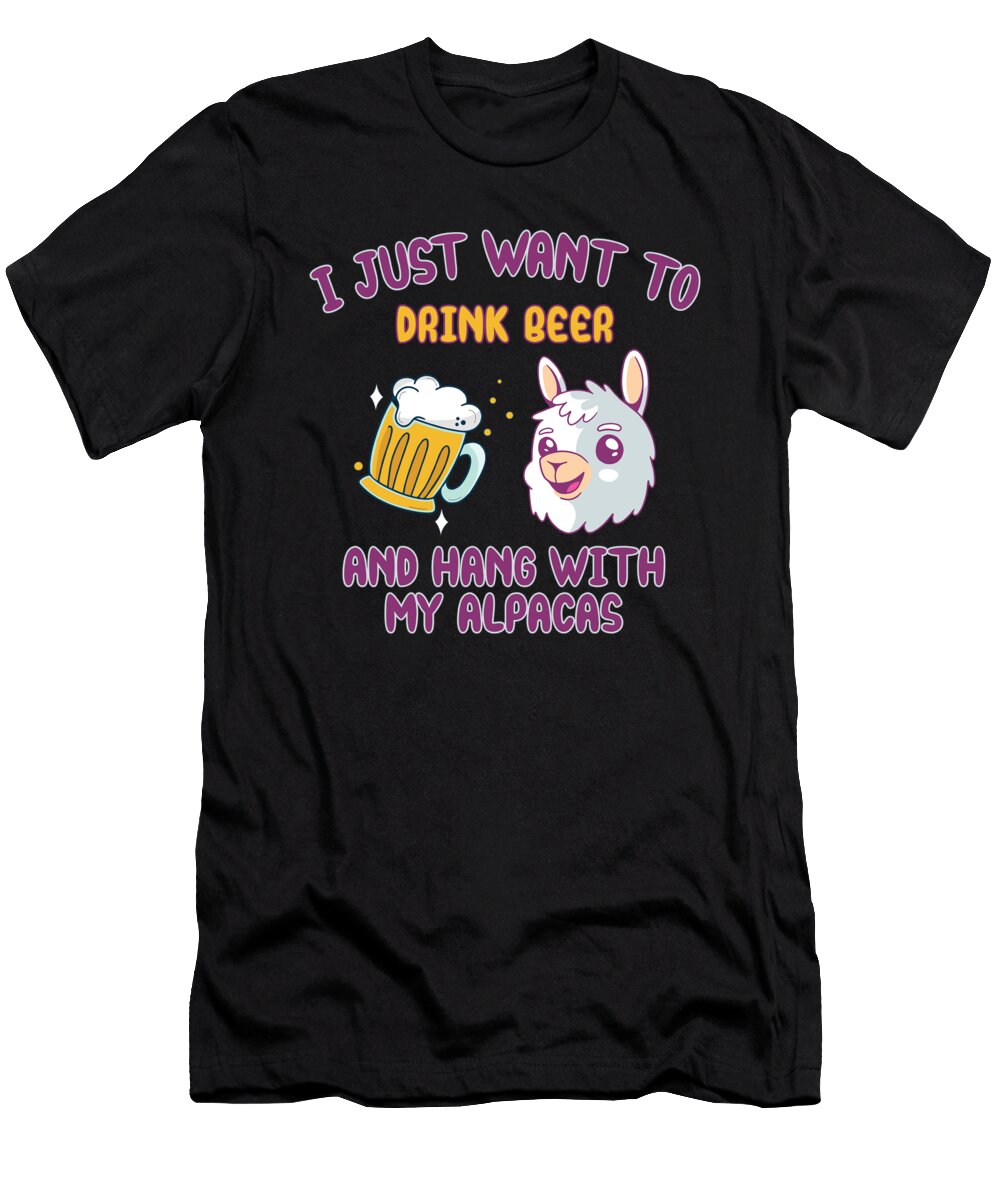 Drink Beer Hang with Alpacas Tenshirt T-Shirt