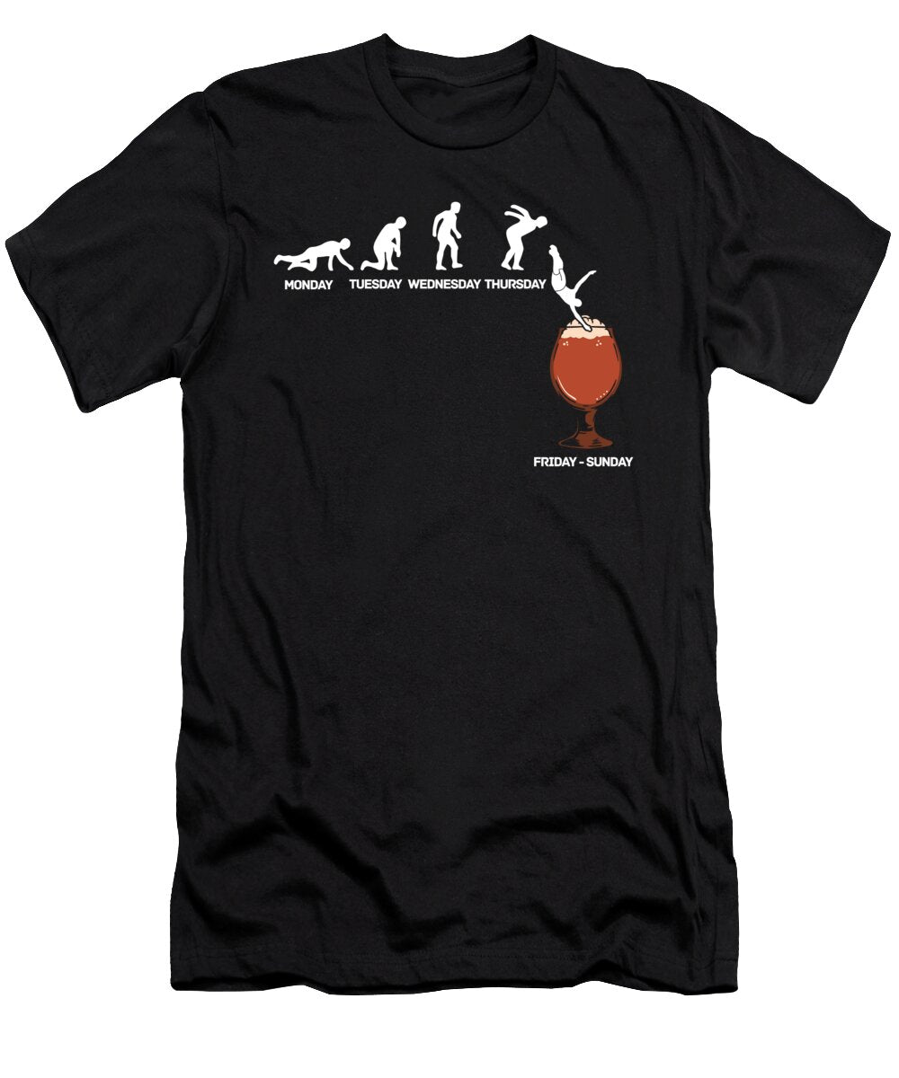 Drink Diver Alcohol Funny Craft Beer Drinker Drunk Florian Dold Art T-Shirt