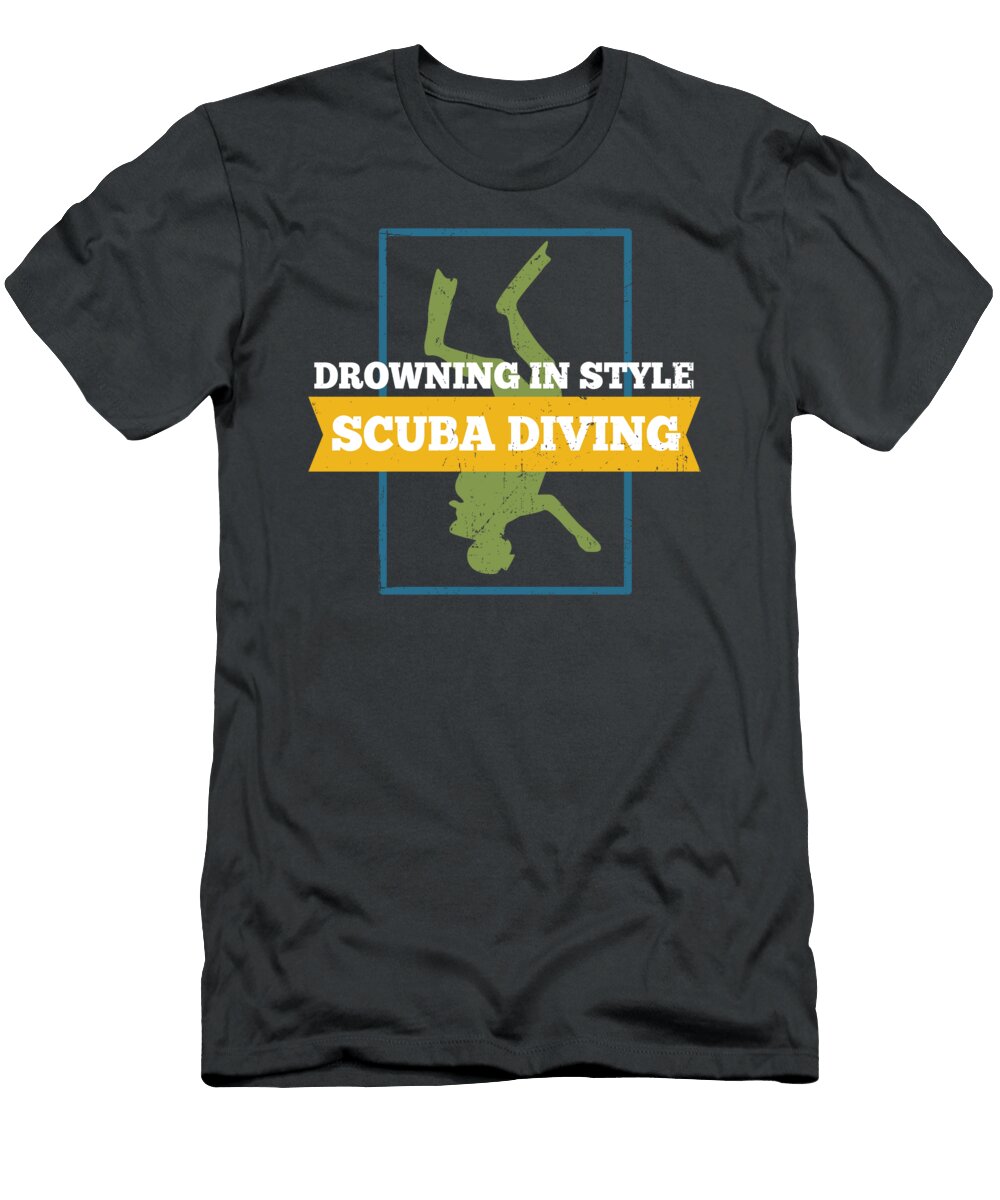 Drowning in Style Diving for Men Women Diver Scuba Buddy Crazy Squirrel T-Shirt