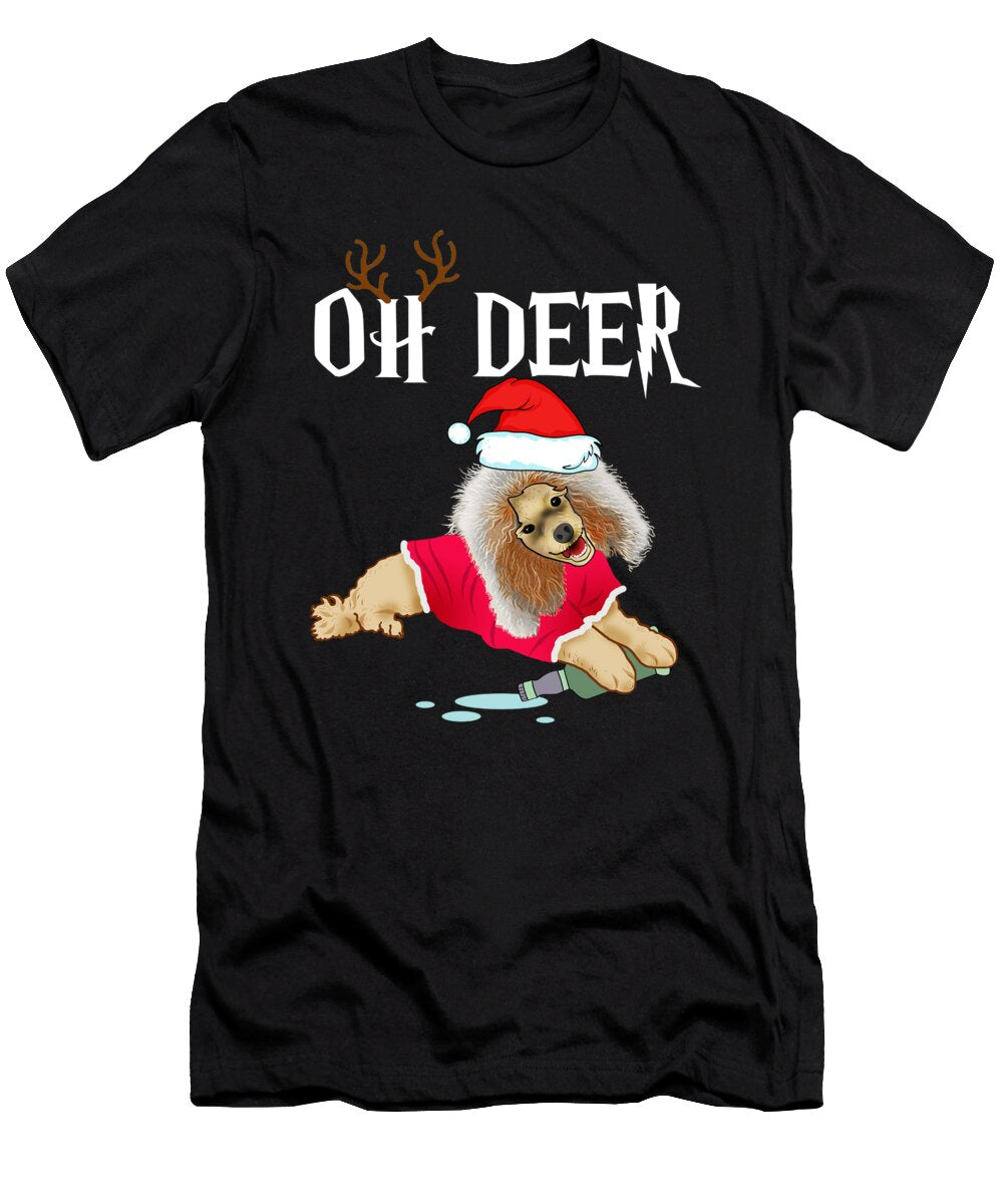 Drunk Poodle Xmas Gift Muc Designs T-Shirt