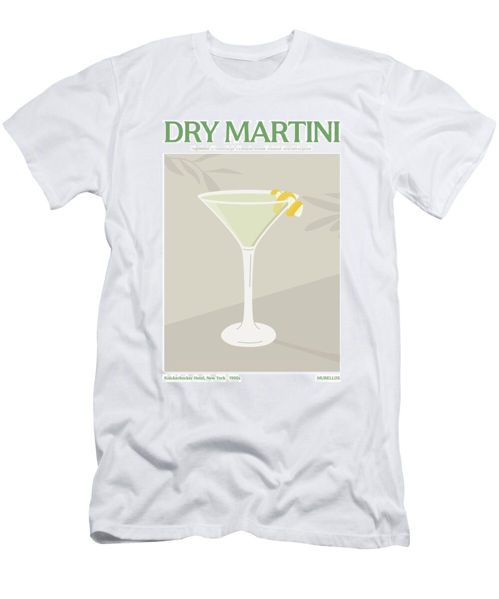 Dry Martini Cocktail Murellos Design T-Shirt