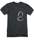 E in Light Gray Simple Script Custom Home Fashions T-Shirt