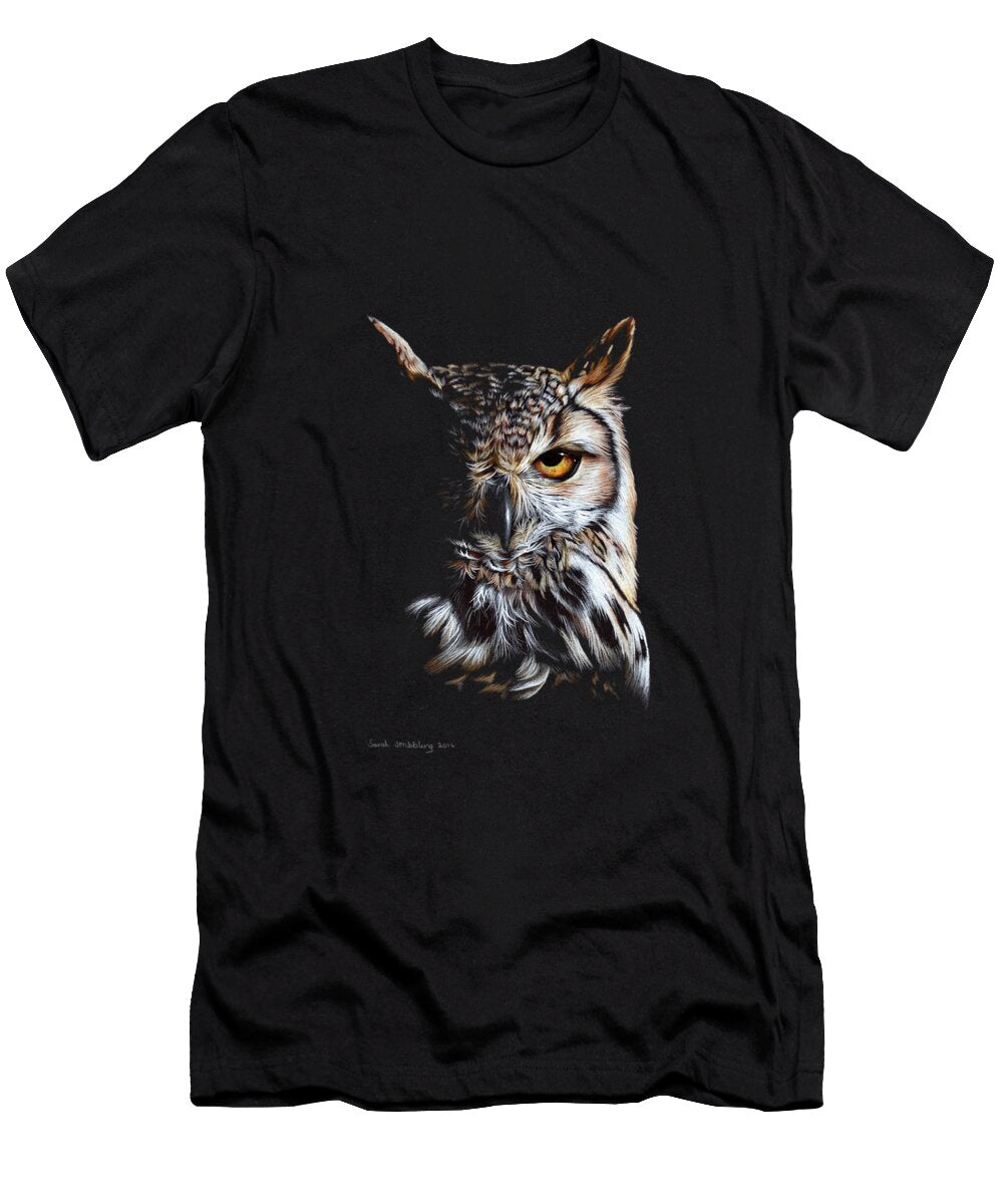 Eagle Owl At Twilight Sarah Stribbling T-Shirt