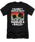 Easily Distracted By Paddles Balls Funny Pickleball Lisa Stronzi T-Shirt