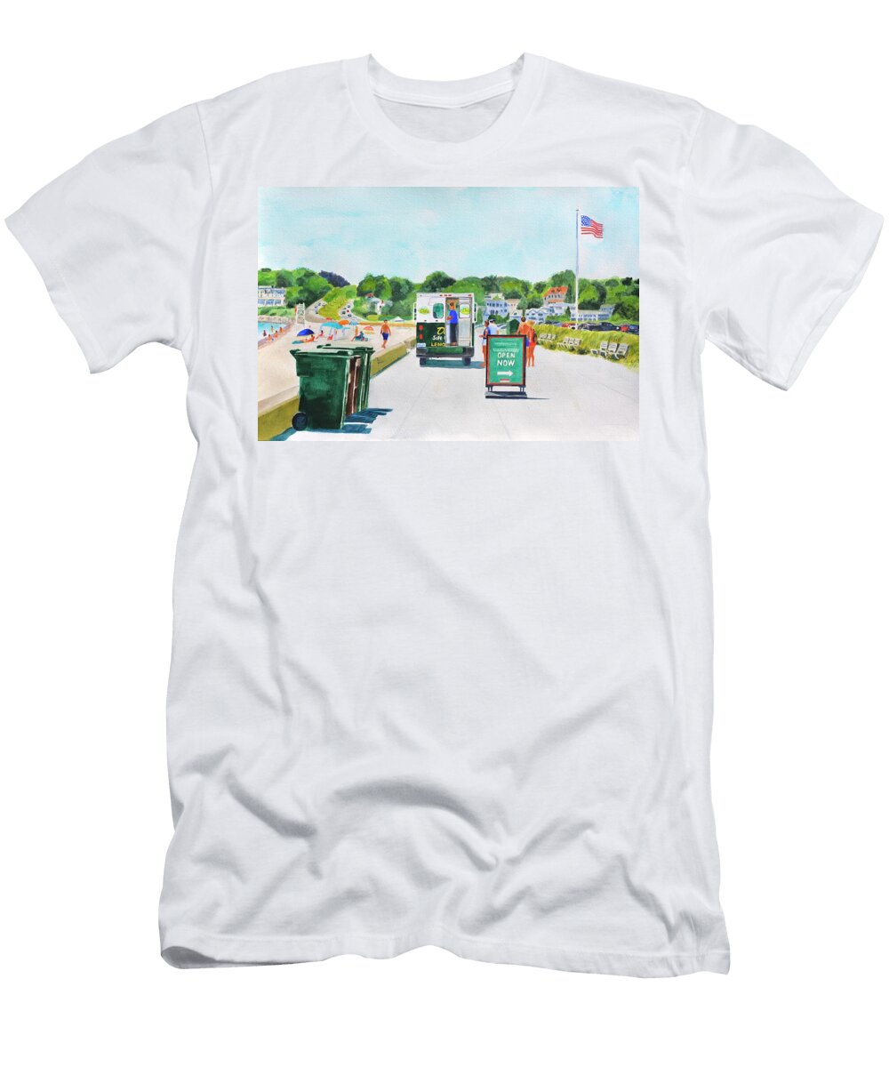 Eastons Beach First Beach Newport Ri Patty Kay Hall T-Shirt