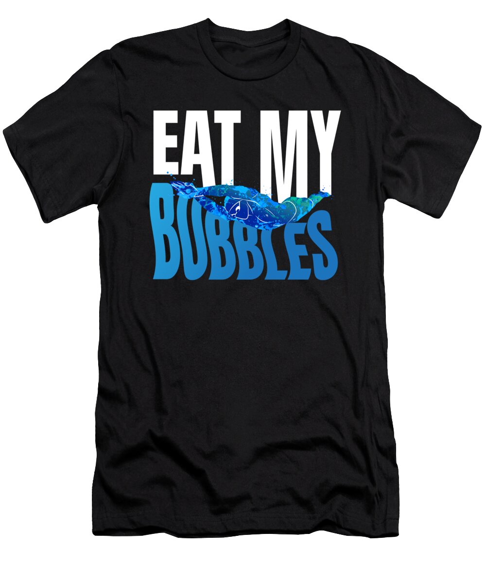 Eat My Bubbles Swimming Swimmer Moon T-Shirt