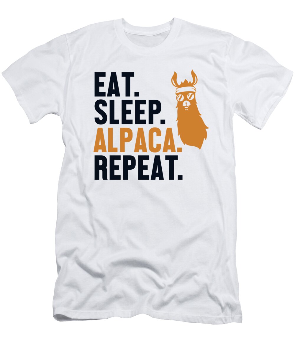 Eat Sleep Alpaca Repeat Llama Vicuna Guanaco Breeder Alpaca Marco Rothe T-Shirt