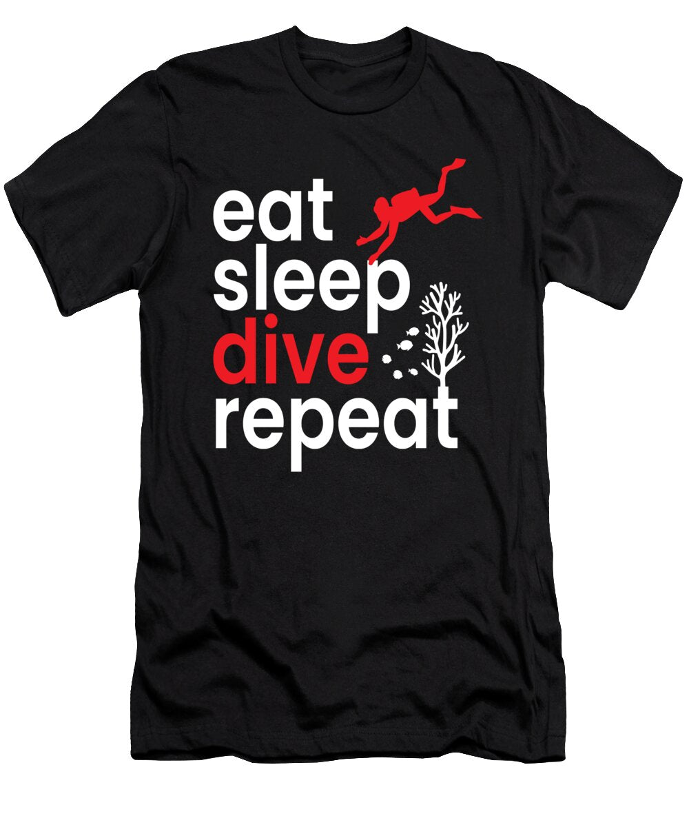 Eat Sleep Dive Repeat Dive Mooon T-Shirt