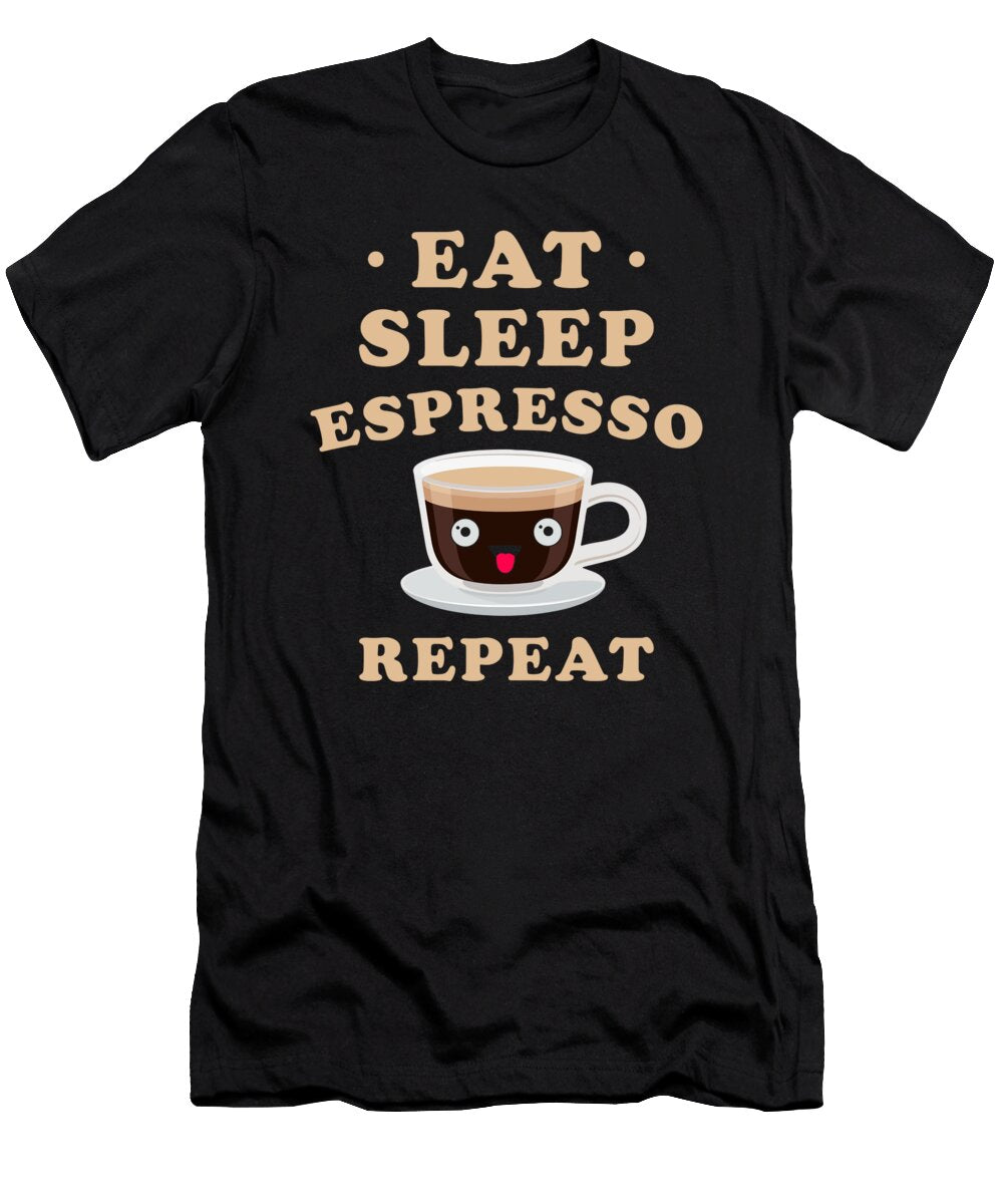 Eat Sleep Espresso Kawaii Espresso Manuel Schmucker T-Shirt