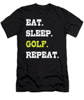 Eat Sleep Golf Golf Ball Clubs Golfers Moon T-Shirt