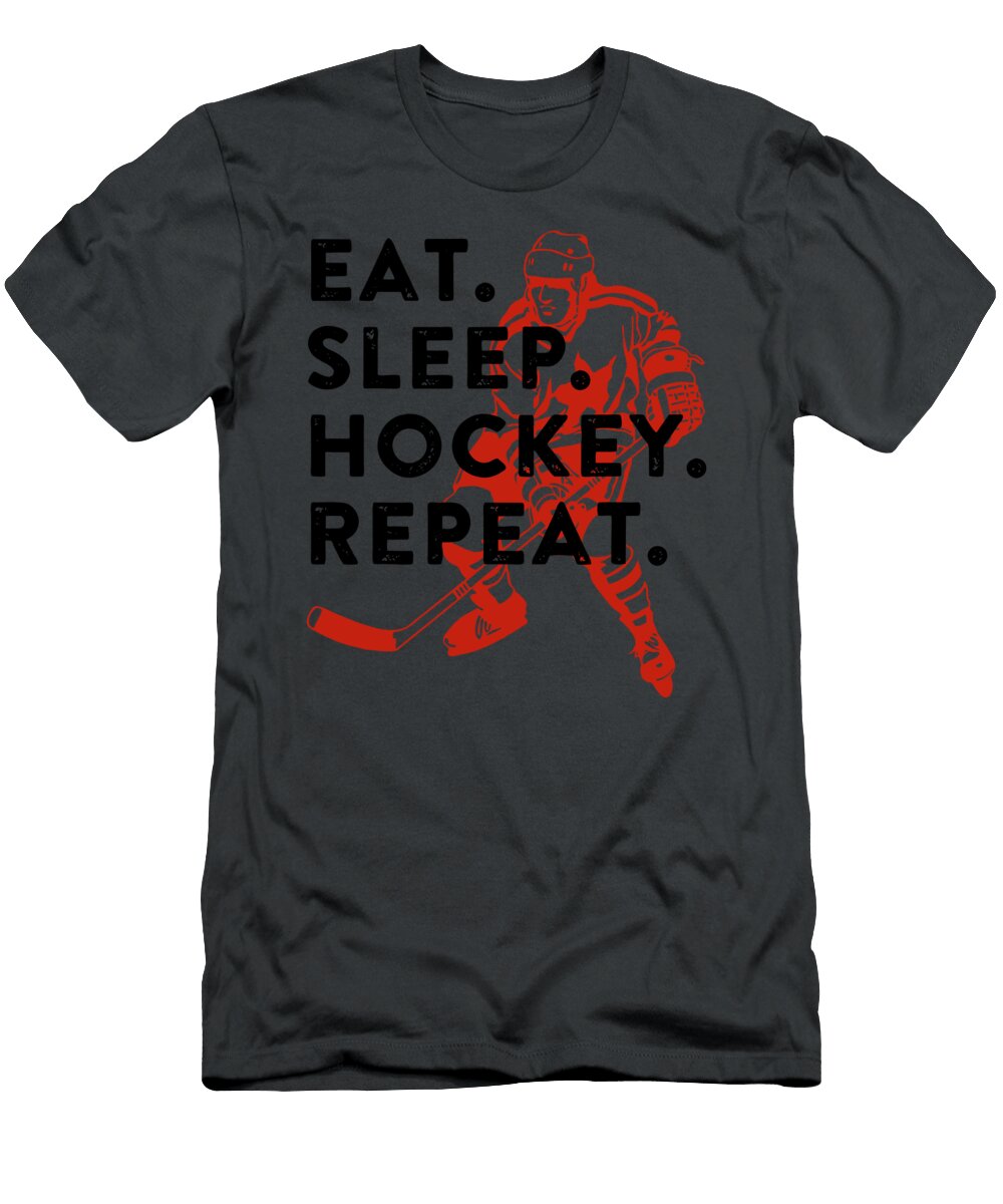 Eat Sleep Hockey Repeat M Fadly T-Shirt