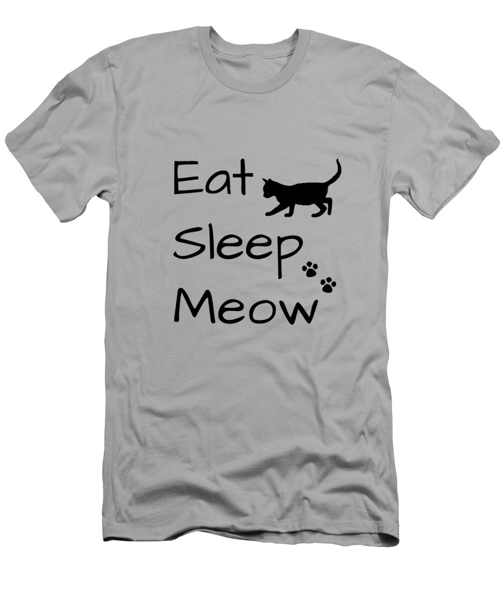 Eat Sleep Meow Lisa S Baker T-Shirt