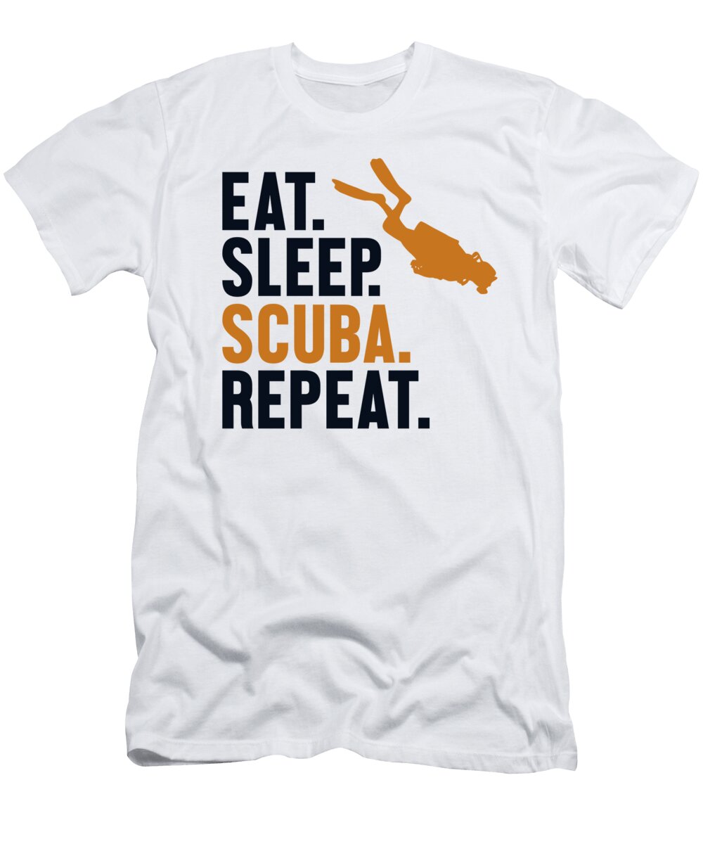 Eat Sleep Scuba Repeat Sport Diving Underwater Scuba Diver Graphics Lab T-Shirt
