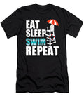 Eat Sleep Swim Repeat Swimming Gifts for a Swimming Team Tom Schiesswald T-Shirt
