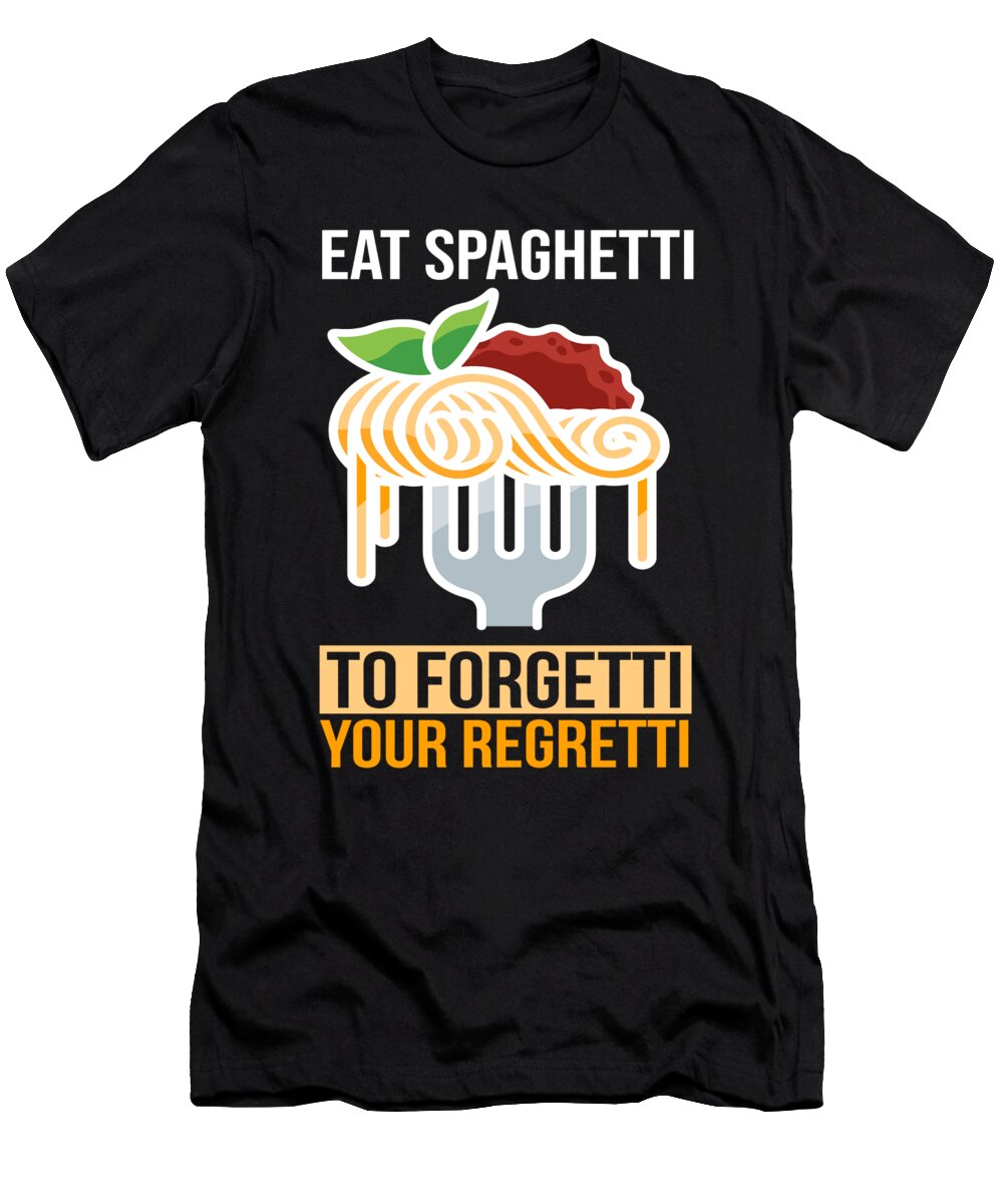 Eat Spaghetti Pasta Food Italy Moon T-Shirt