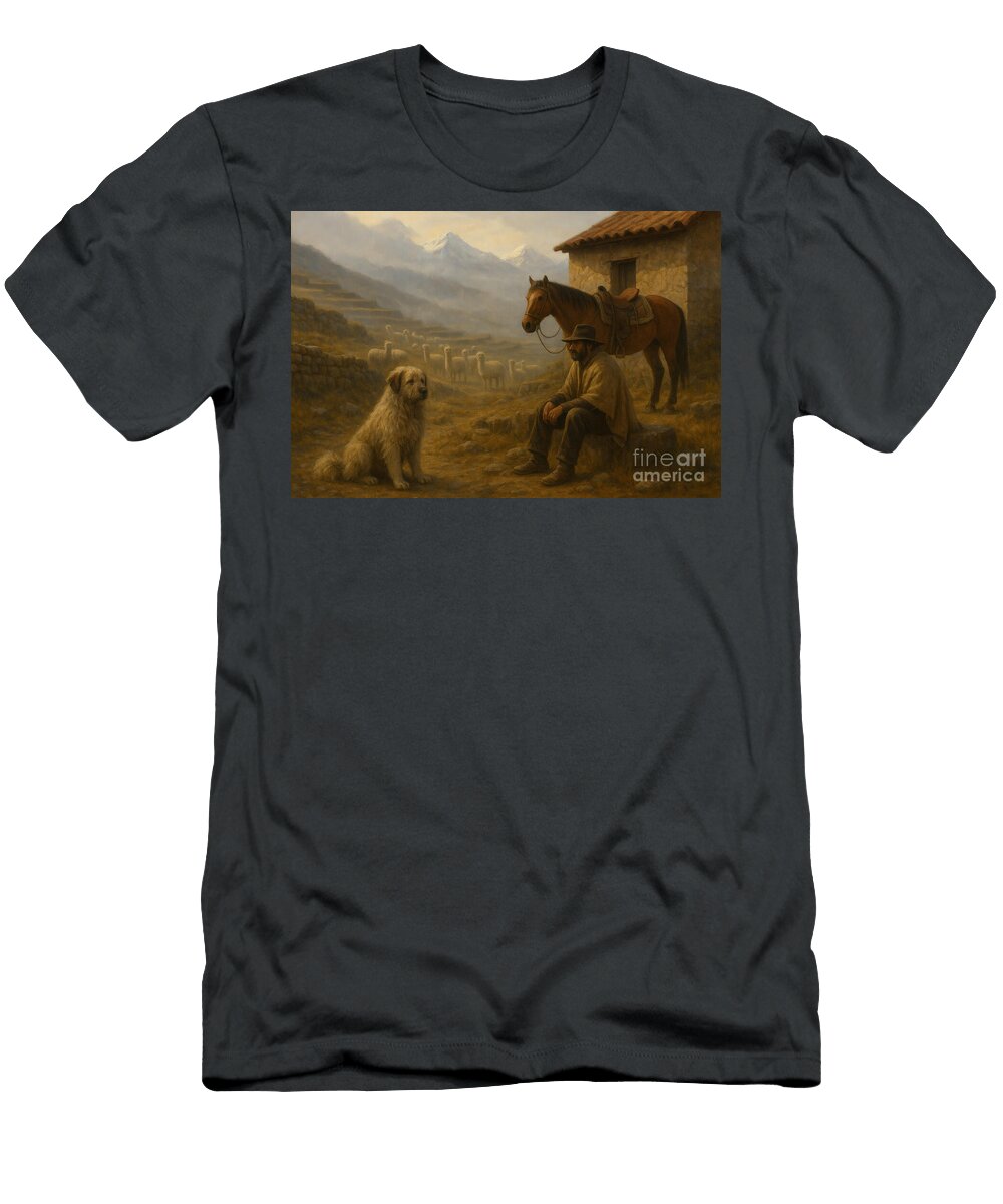 Echoes of the Andes Andean Shepherd Dog Sun D Studio T-Shirt