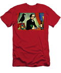 Edgar Allan Poe Faces His Fears and Invites the Raven to a Martini At the Local Tavern 20221119a Wingsdomain Art and Photography T-Shirt