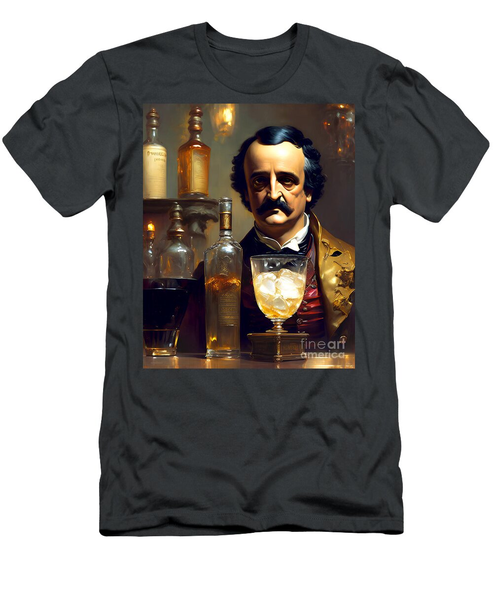 Edgar Allan Poe Tales of Mystery and Libation 20230111b Wingsdomain Art and Photography T-Shirt