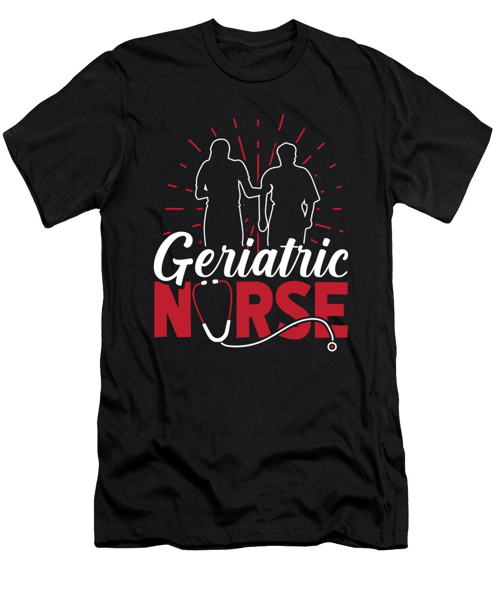 Elderly Nursing Hospital Caretaker Geriatric Nurse Crazy Squirrel T-Shirt